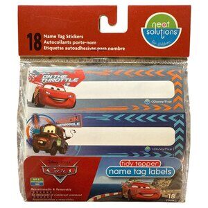 Neat Solutions Tidy Topper 2012 Disney/Pixar Cars Name Tag Stickers 18 Count HTF